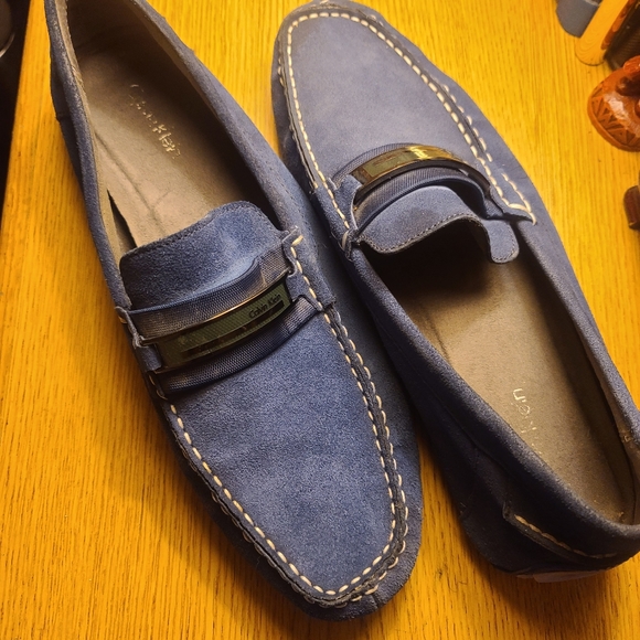 Calvin Klein Suede Driver Loafers | Blue | Size 11 - Picture 3 of 8